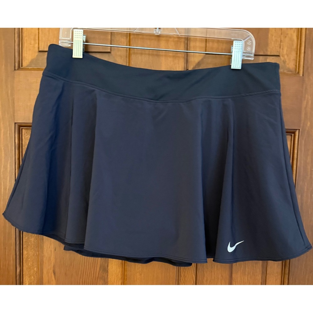 Nike Tennis Skirt Women XL Gridiron/White Court Pure Flouncy Pickleball Athletic